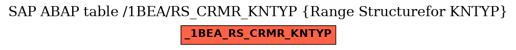 E-R Diagram for table /1BEA/RS_CRMR_KNTYP (Range Structurefor KNTYP)