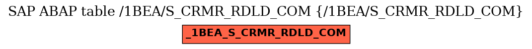 E-R Diagram for table /1BEA/S_CRMR_RDLD_COM (/1BEA/S_CRMR_RDLD_COM)