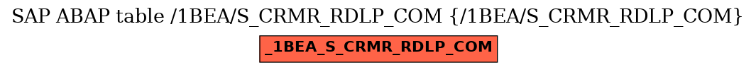 E-R Diagram for table /1BEA/S_CRMR_RDLP_COM (/1BEA/S_CRMR_RDLP_COM)