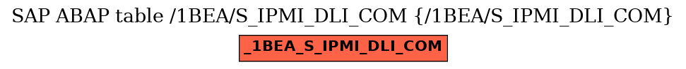 E-R Diagram for table /1BEA/S_IPMI_DLI_COM (/1BEA/S_IPMI_DLI_COM)