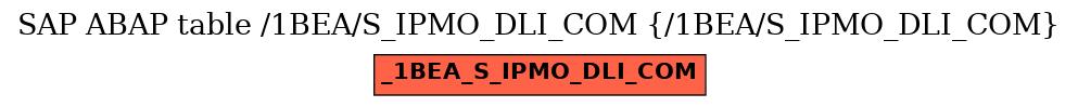 E-R Diagram for table /1BEA/S_IPMO_DLI_COM (/1BEA/S_IPMO_DLI_COM)