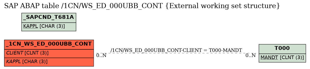 E-R Diagram for table /1CN/WS_ED_000UBB_CONT (External working set structure)