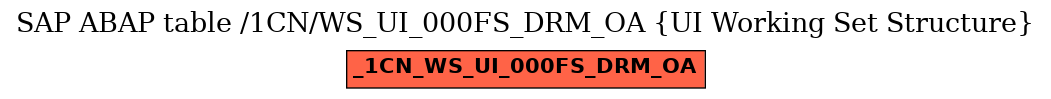 E-R Diagram for table /1CN/WS_UI_000FS_DRM_OA (UI Working Set Structure)