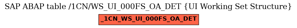 E-R Diagram for table /1CN/WS_UI_000FS_OA_DET (UI Working Set Structure)