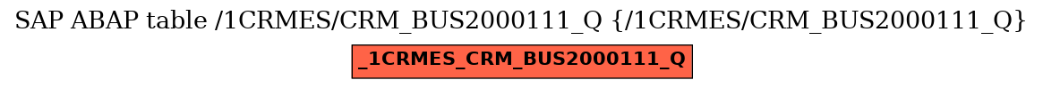 E-R Diagram for table /1CRMES/CRM_BUS2000111_Q (/1CRMES/CRM_BUS2000111_Q)