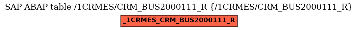 E-R Diagram for table /1CRMES/CRM_BUS2000111_R (/1CRMES/CRM_BUS2000111_R)