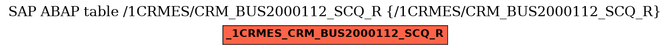 E-R Diagram for table /1CRMES/CRM_BUS2000112_SCQ_R (/1CRMES/CRM_BUS2000112_SCQ_R)