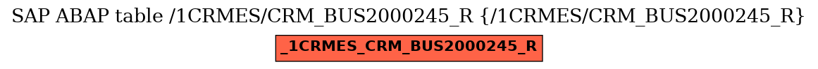 E-R Diagram for table /1CRMES/CRM_BUS2000245_R (/1CRMES/CRM_BUS2000245_R)