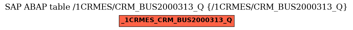 E-R Diagram for table /1CRMES/CRM_BUS2000313_Q (/1CRMES/CRM_BUS2000313_Q)