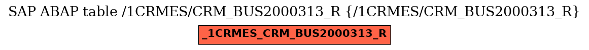 E-R Diagram for table /1CRMES/CRM_BUS2000313_R (/1CRMES/CRM_BUS2000313_R)