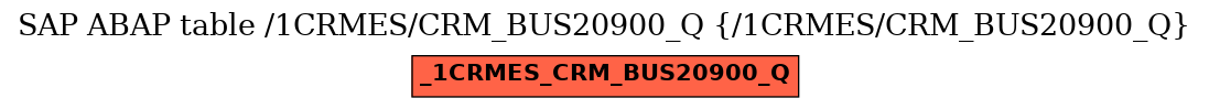 E-R Diagram for table /1CRMES/CRM_BUS20900_Q (/1CRMES/CRM_BUS20900_Q)