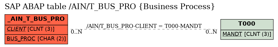 E-R Diagram for table /AIN/T_BUS_PRO (Business Process)