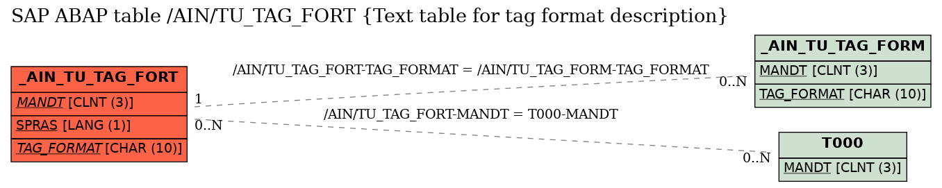 E-R Diagram for table /AIN/TU_TAG_FORT (Text table for tag format description)