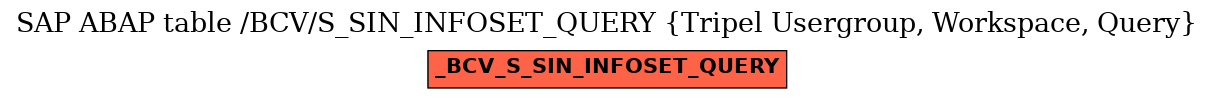 E-R Diagram for table /BCV/S_SIN_INFOSET_QUERY (Tripel Usergroup, Workspace, Query)