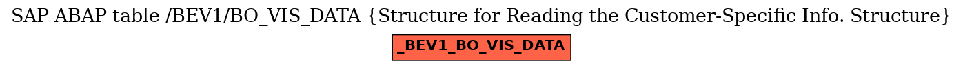 E-R Diagram for table /BEV1/BO_VIS_DATA (Structure for Reading the Customer-Specific Info. Structure)