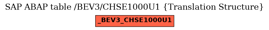 E-R Diagram for table /BEV3/CHSE1000U1 (Translation Structure)