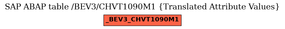 E-R Diagram for table /BEV3/CHVT1090M1 (Translated Attribute Values)