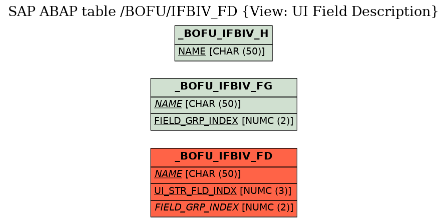 E-R Diagram for table /BOFU/IFBIV_FD (View: UI Field Description)