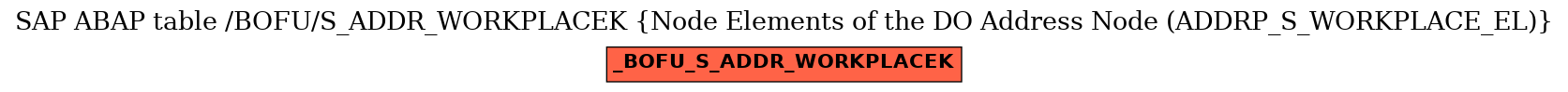 E-R Diagram for table /BOFU/S_ADDR_WORKPLACEK (Node Elements of the DO Address Node (ADDRP_S_WORKPLACE_EL))