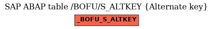 E-R Diagram for table /BOFU/S_ALTKEY (Alternate key)