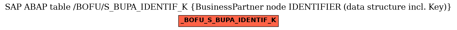 E-R Diagram for table /BOFU/S_BUPA_IDENTIF_K (BusinessPartner node IDENTIFIER (data structure incl. Key))