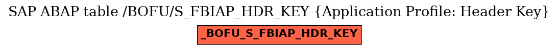 E-R Diagram for table /BOFU/S_FBIAP_HDR_KEY (Application Profile: Header Key)