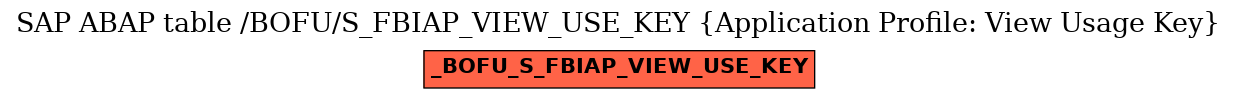 E-R Diagram for table /BOFU/S_FBIAP_VIEW_USE_KEY (Application Profile: View Usage Key)