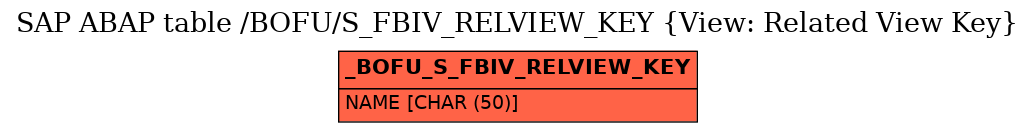 E-R Diagram for table /BOFU/S_FBIV_RELVIEW_KEY (View: Related View Key)