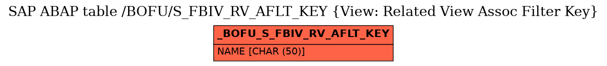 E-R Diagram for table /BOFU/S_FBIV_RV_AFLT_KEY (View: Related View Assoc Filter Key)