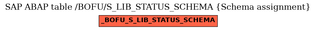 E-R Diagram for table /BOFU/S_LIB_STATUS_SCHEMA (Schema assignment)