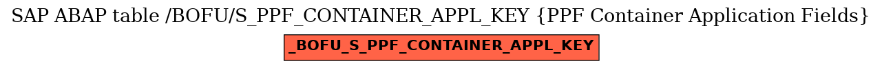 E-R Diagram for table /BOFU/S_PPF_CONTAINER_APPL_KEY (PPF Container Application Fields)