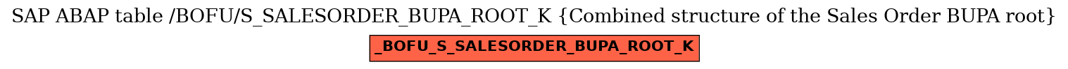 E-R Diagram for table /BOFU/S_SALESORDER_BUPA_ROOT_K (Combined structure of the Sales Order BUPA root)