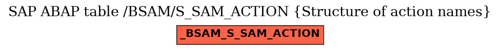 E-R Diagram for table /BSAM/S_SAM_ACTION (Structure of action names)