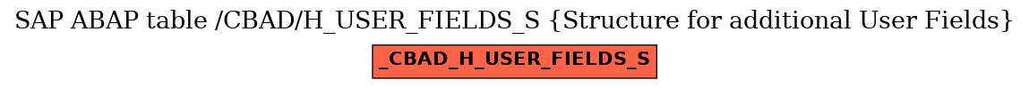 E-R Diagram for table /CBAD/H_USER_FIELDS_S (Structure for additional User Fields)