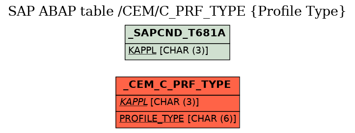 E-R Diagram for table /CEM/C_PRF_TYPE (Profile Type)