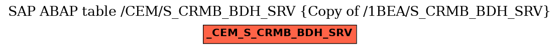 E-R Diagram for table /CEM/S_CRMB_BDH_SRV (Copy of /1BEA/S_CRMB_BDH_SRV)