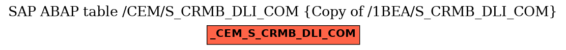 E-R Diagram for table /CEM/S_CRMB_DLI_COM (Copy of /1BEA/S_CRMB_DLI_COM)