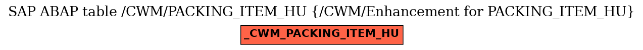 E-R Diagram for table /CWM/PACKING_ITEM_HU (/CWM/Enhancement for PACKING_ITEM_HU)