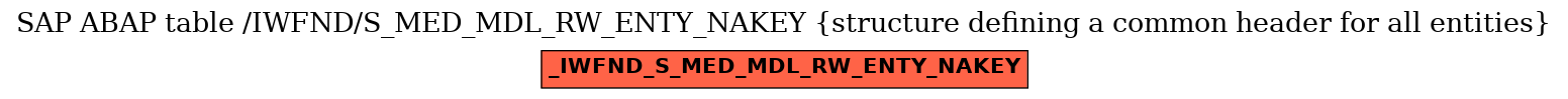 E-R Diagram for table /IWFND/S_MED_MDL_RW_ENTY_NAKEY (structure defining a common header for all entities)