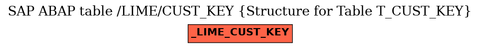 E-R Diagram for table /LIME/CUST_KEY (Structure for Table T_CUST_KEY)