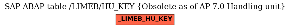 E-R Diagram for table /LIMEB/HU_KEY (Obsolete as of AP 7.0 Handling unit)