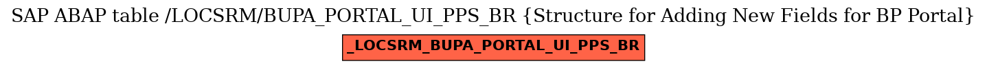E-R Diagram for table /LOCSRM/BUPA_PORTAL_UI_PPS_BR (Structure for Adding New Fields for BP Portal)