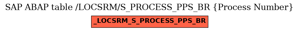 E-R Diagram for table /LOCSRM/S_PROCESS_PPS_BR (Process Number)