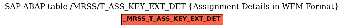 E-R Diagram for table /MRSS/T_ASS_KEY_EXT_DET (Assignment Details in WFM Format)