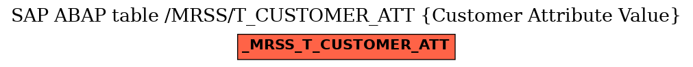 E-R Diagram for table /MRSS/T_CUSTOMER_ATT (Customer Attribute Value)