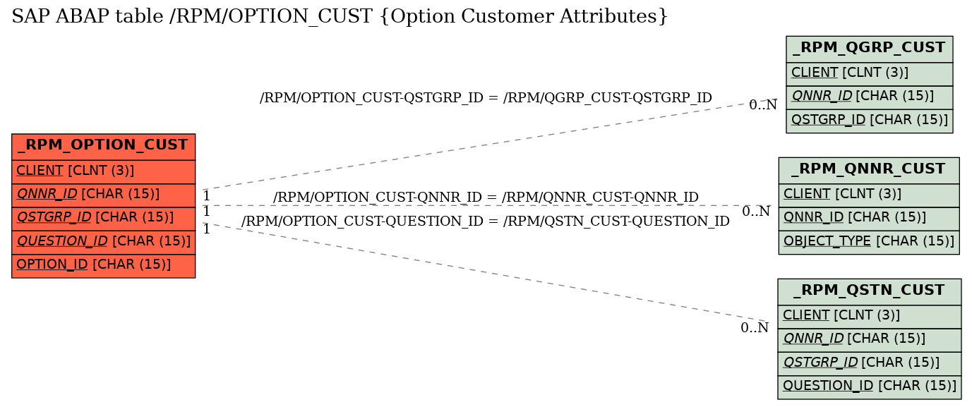 E-R Diagram for table /RPM/OPTION_CUST (Option Customer Attributes)