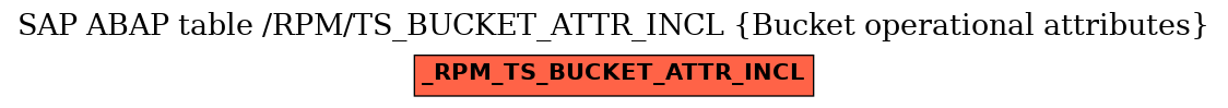 E-R Diagram for table /RPM/TS_BUCKET_ATTR_INCL (Bucket operational attributes)