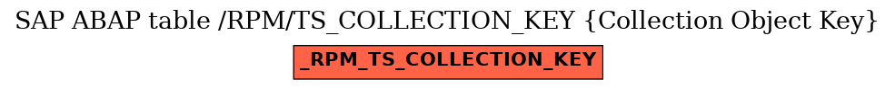 E-R Diagram for table /RPM/TS_COLLECTION_KEY (Collection Object Key)