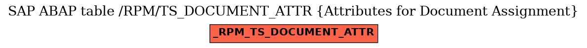 E-R Diagram for table /RPM/TS_DOCUMENT_ATTR (Attributes for Document Assignment)