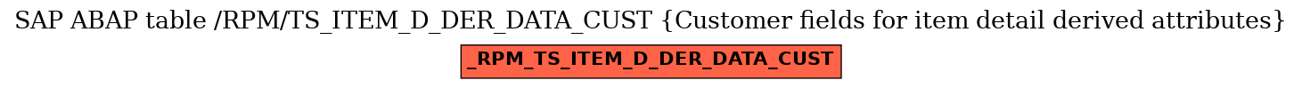E-R Diagram for table /RPM/TS_ITEM_D_DER_DATA_CUST (Customer fields for item detail derived attributes)